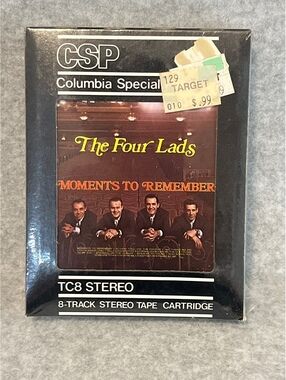 The Four Lads Moments To Remember 8 Track Tape Columbia TC8 BA 13833 1977